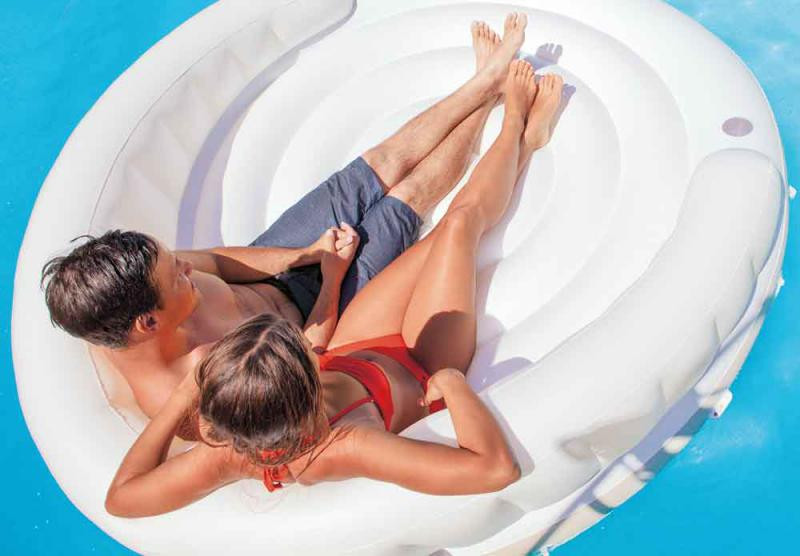 Nafukovací lehátko Intex 58292 Canopy Island 199×150 cm