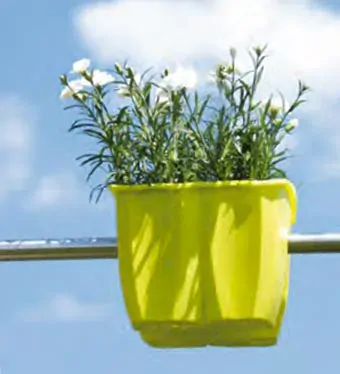 Květináč balkonový PROSPERPLAST CROWN DCR0240 ZELENÝ