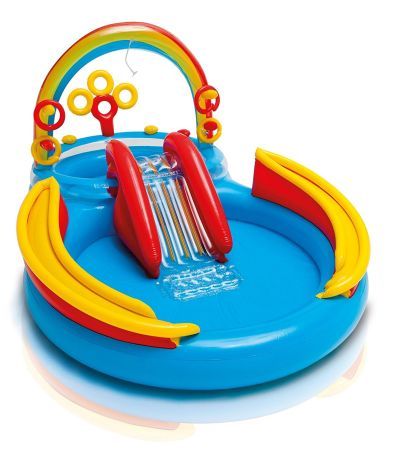 Dětský bazen se skluzavkou Intex 57453 Rainbow Ring 