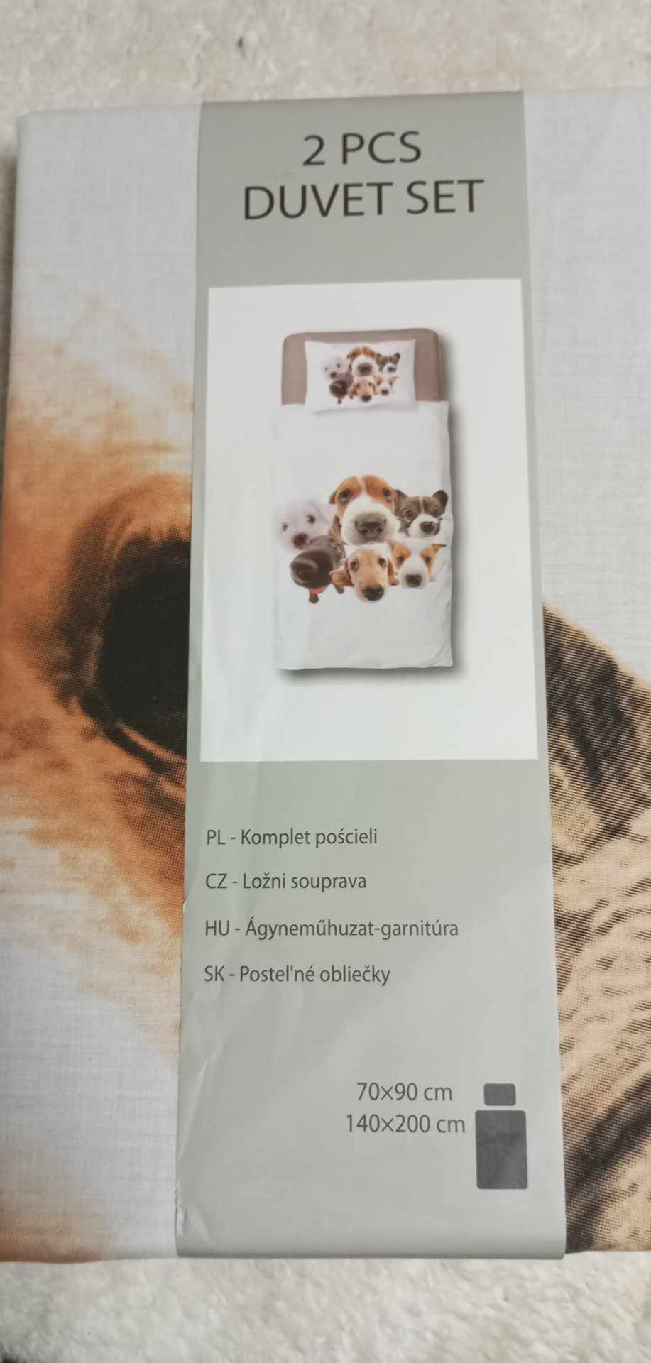 DVOUDÍLNÉ 3D POVLEČENÍ - PES - 140X200CM 70X90CM