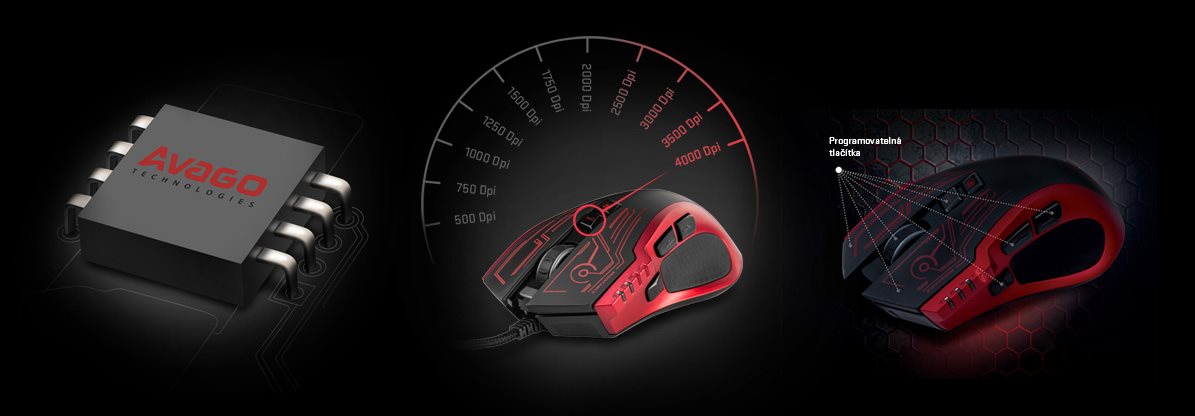 Herní set (myš + podložka) Yenkee YMS 3028 RESISTANCE