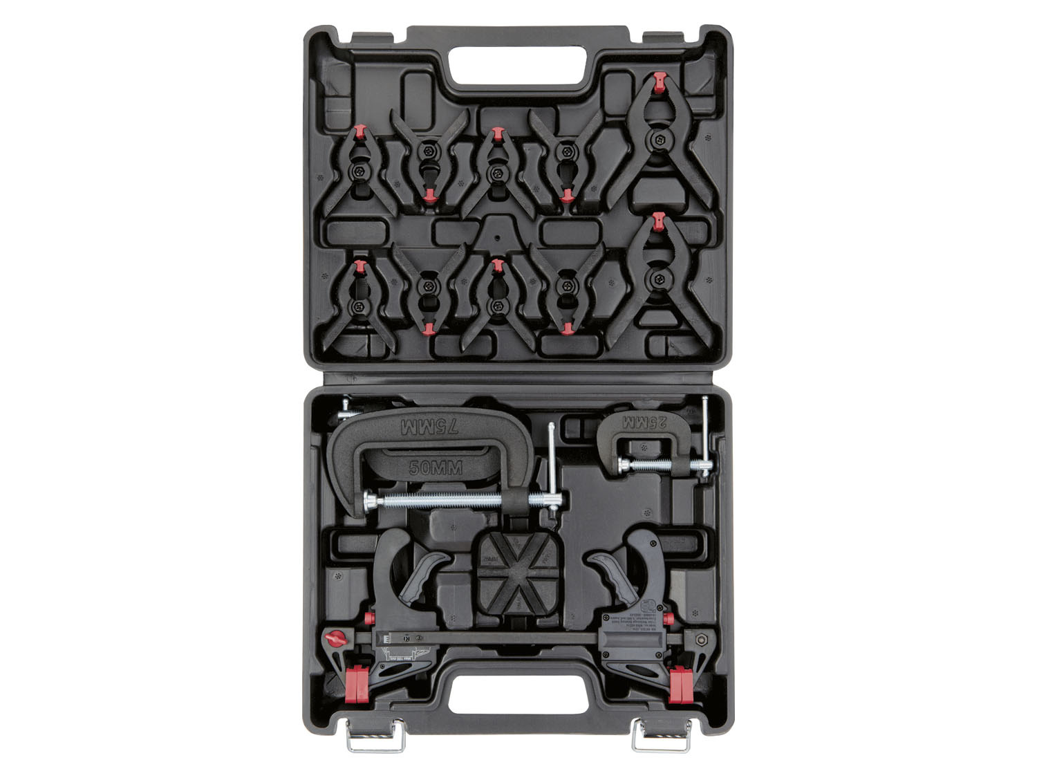 Sada rychloupínacích svěrek, 16dílná PARKSIDE + kufr