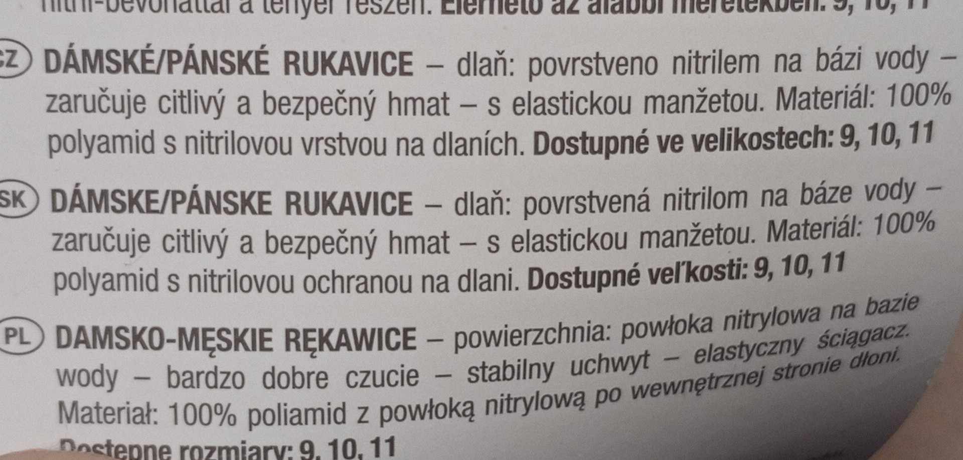 Zahradní rukavice potažené nitrilem vel. 11. šedé