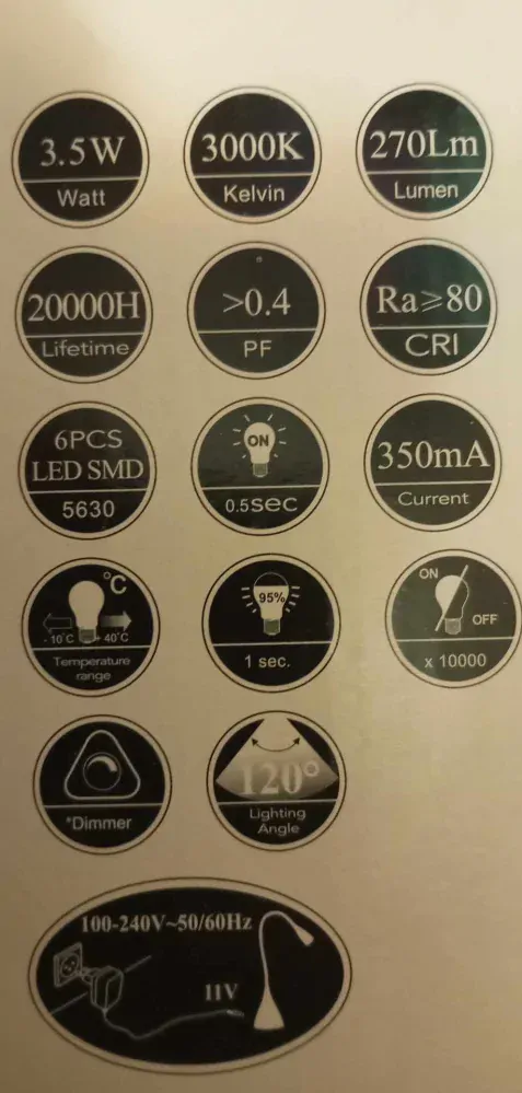 Stolní LED lampa Volteno VO0347