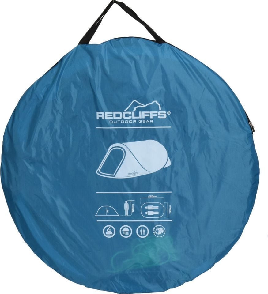 Samorozkládací stan RedCliffs POP-UP 220x120x95 cm MODRÝ