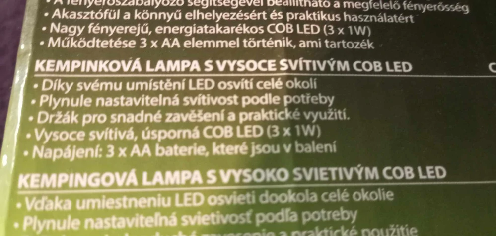 LED kempingová svítilna Phenom 18684s vysokou svítivostí