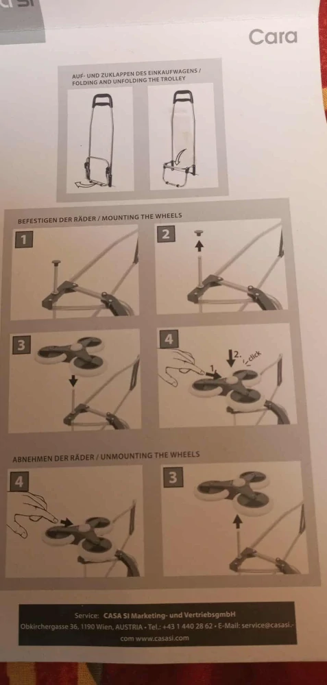 Nákupní taška s kolečky do schodů Casa Si Cara 30L