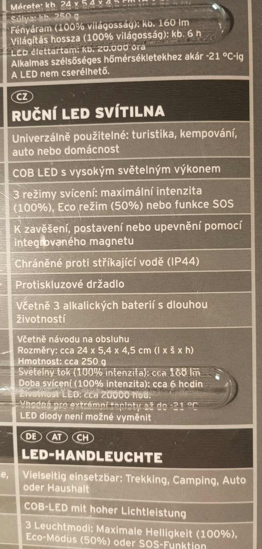Ruční Led svítilna PowerFix HG04368