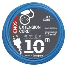 Prodlužovací kabel EMOS Weatherproof P01410W - IP44 - 10M - 3680W