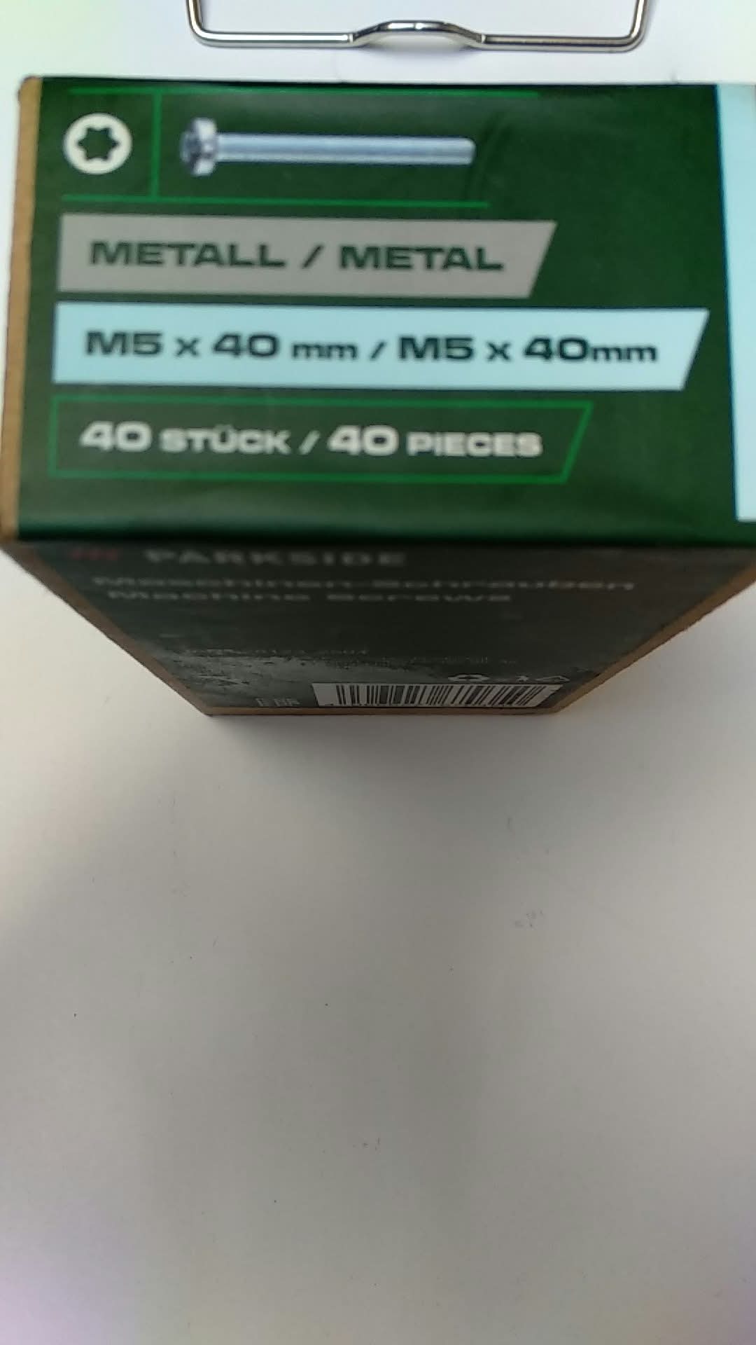 Strojní šrouby PARKSIDE M5 x 40 mm - TX25 - 40 ks