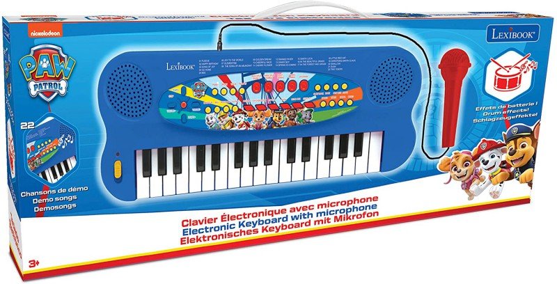 32KLÁVESOVÉ PIANO S MIKROFONEM PRO ZPĚV LEXIBOOK TLAPKOVÁ PATROLA