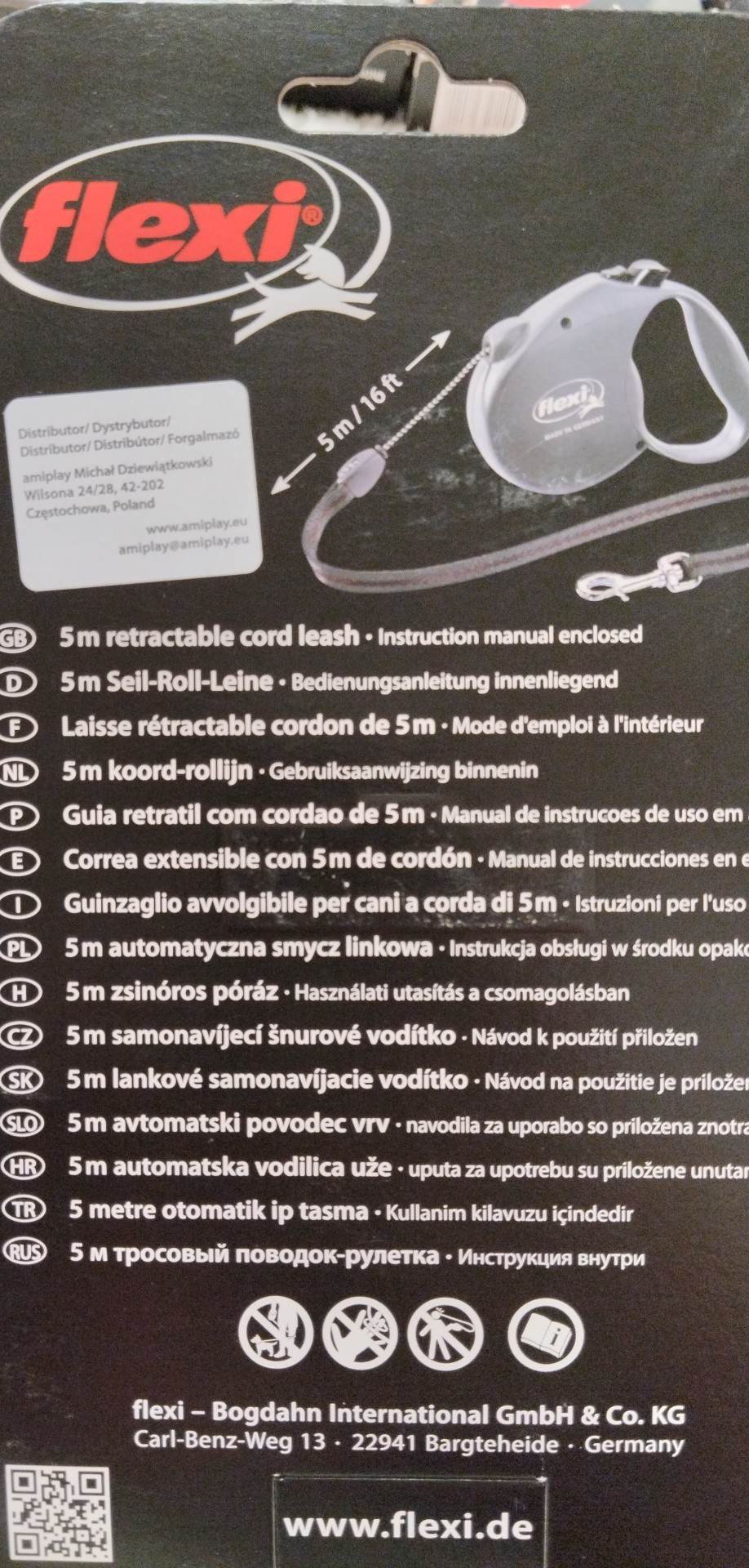 Samonavíjecí vodítko Flexi Fun M -ČERNÉ