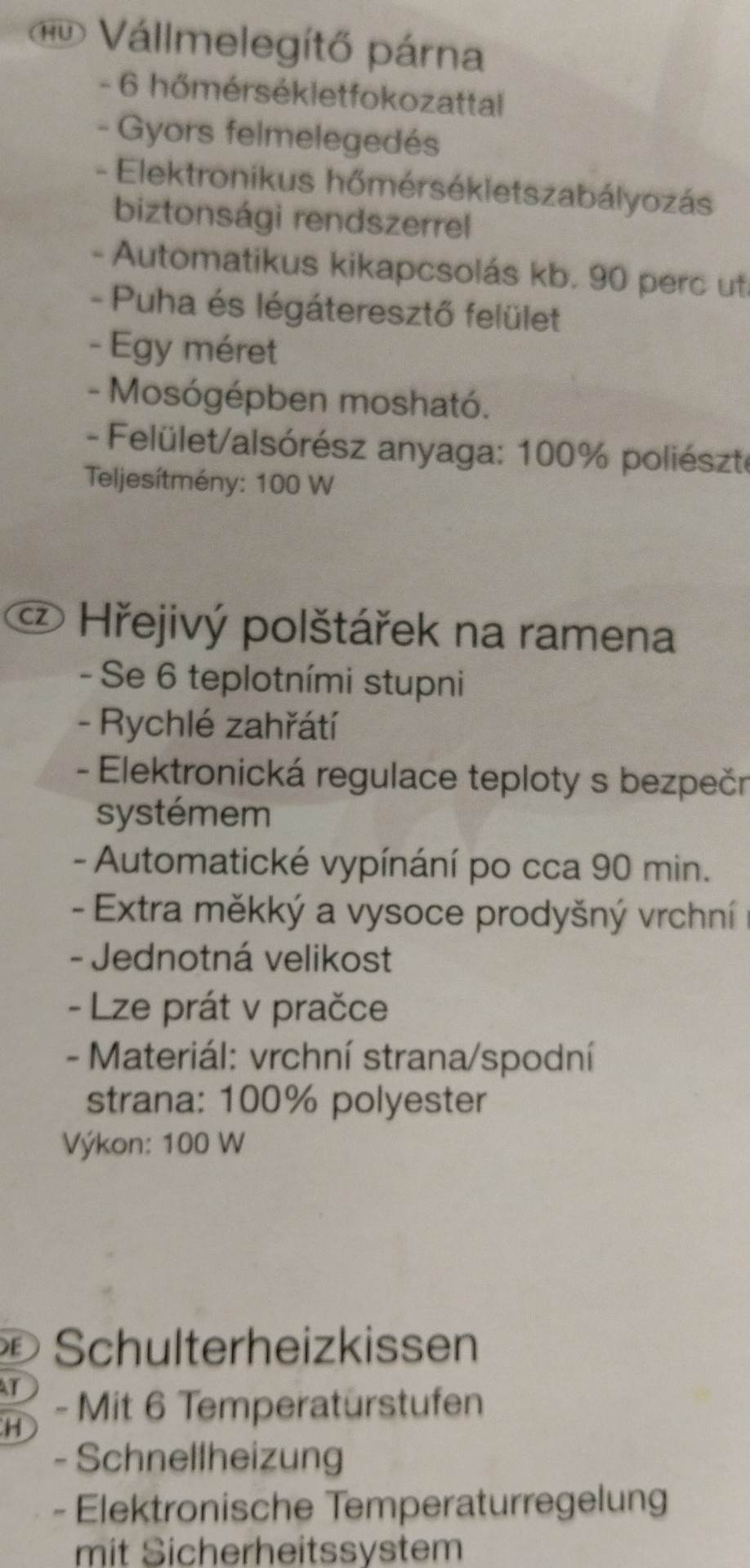 Nahřívací polštářek na šíji a ramena SILVERCREST 