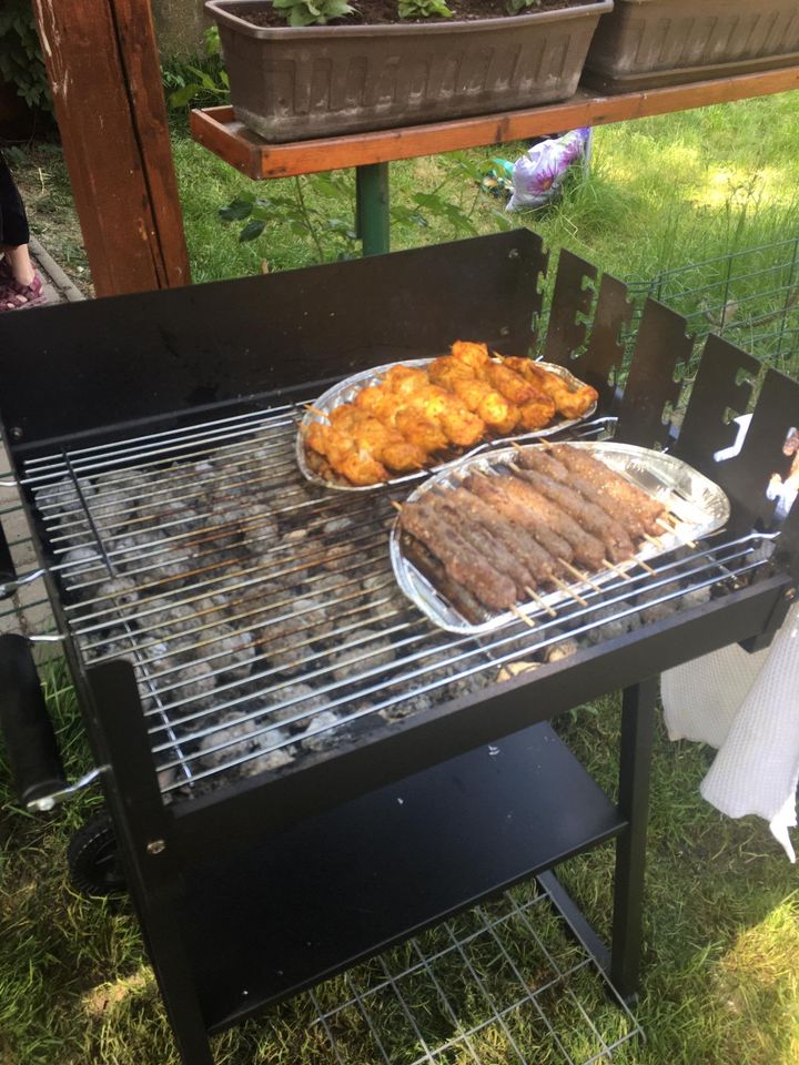 Velký BBQ Party gril na kolečkách 2 x rošt