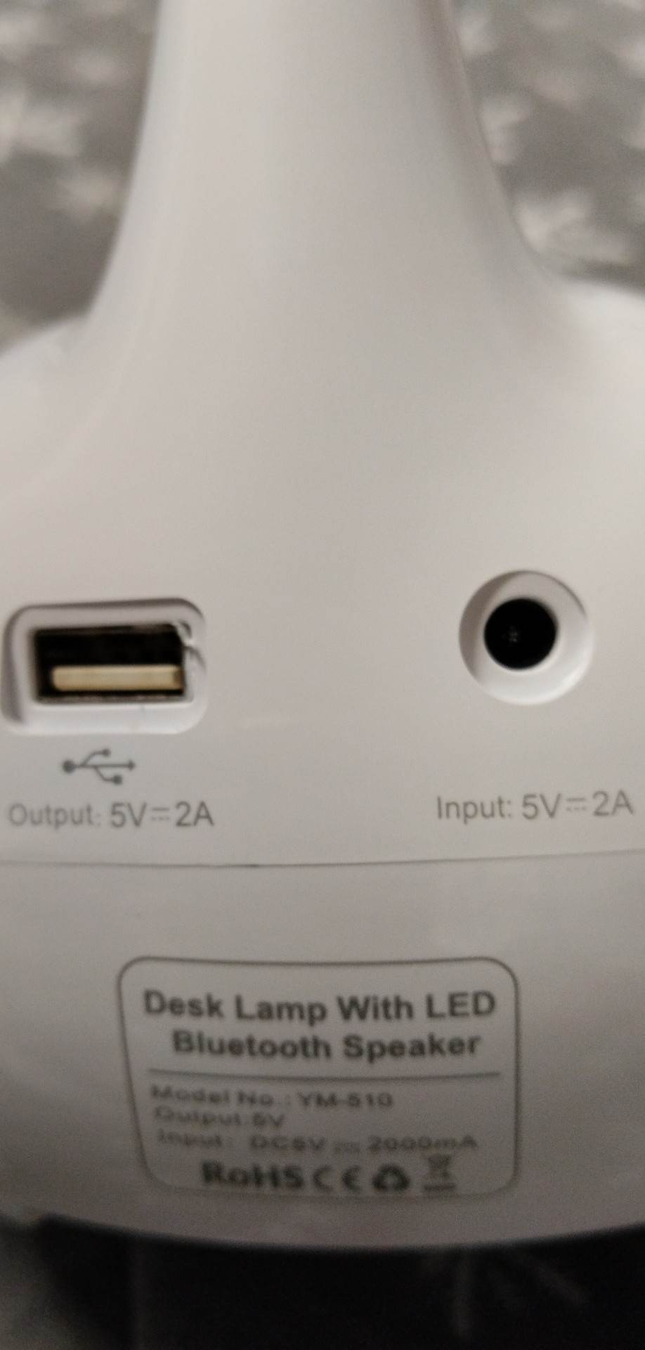 Stolní lampa Falcon YM-510 s Bluetooth reproduktorem, nastavitelná teplota barev
