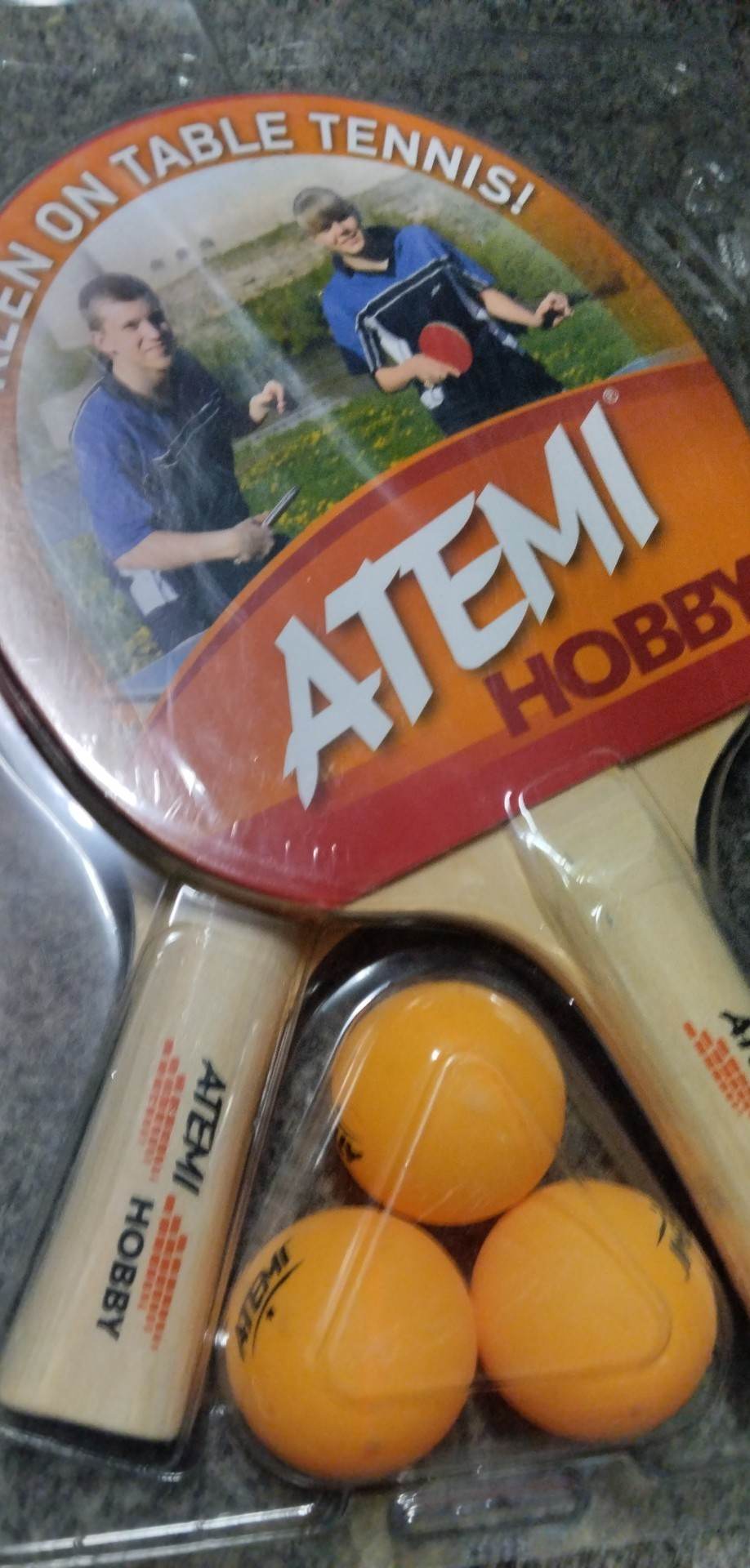 2 X PINGPONGOVÁ RAKETA + 3 X MÍČEK - ATEMI HOBBY