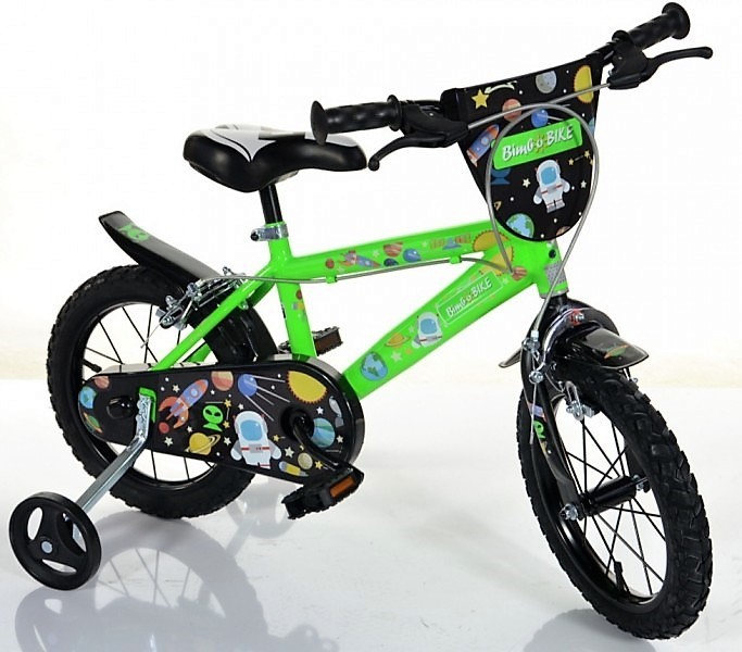 Kolo BimboBike VESMÍR 77335 ZELENO-ČERNÉ MTB 14''