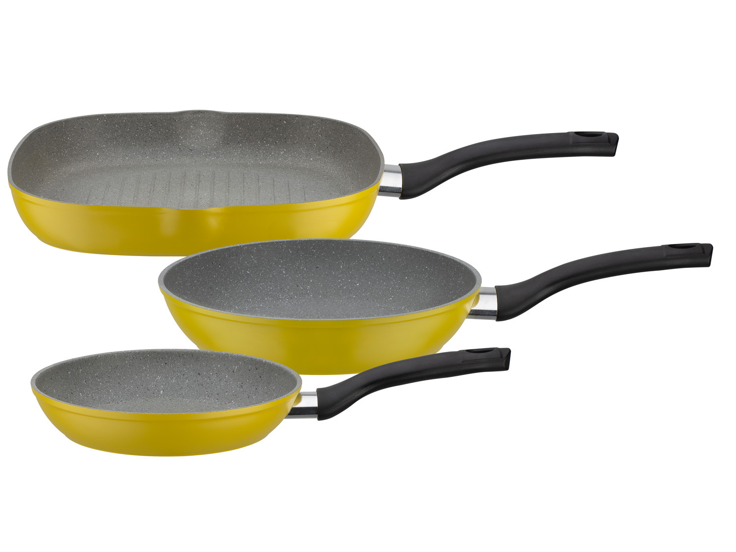 Sada litinových nádobí na vaření GSW Gourmet Granit - žlutá