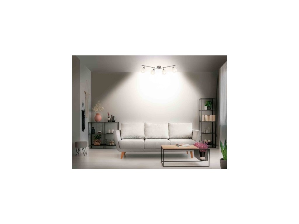 STROPNÍ LED SVÍTIDLO S 4 SVĚTLY čtvercové 14165402L