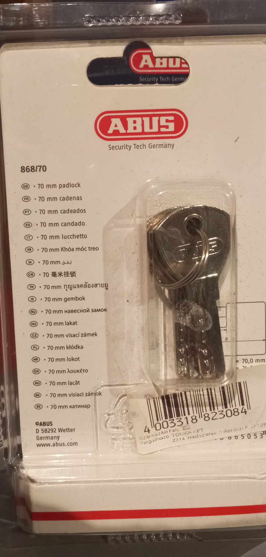 Visací zámek ABUS 868/70
