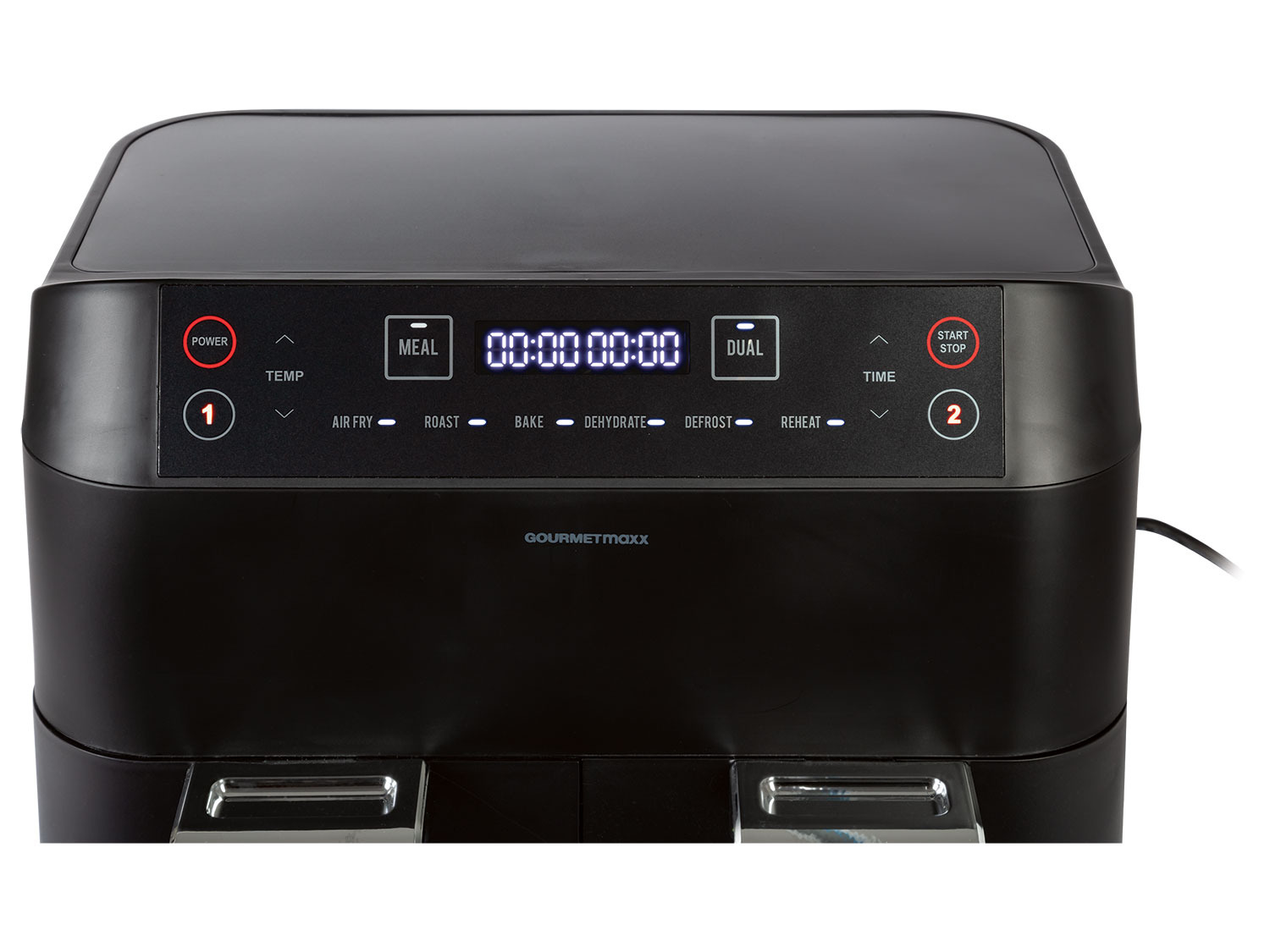 GOURMETmaxx Horkovzdušná fritéza, 2x 3,8 l