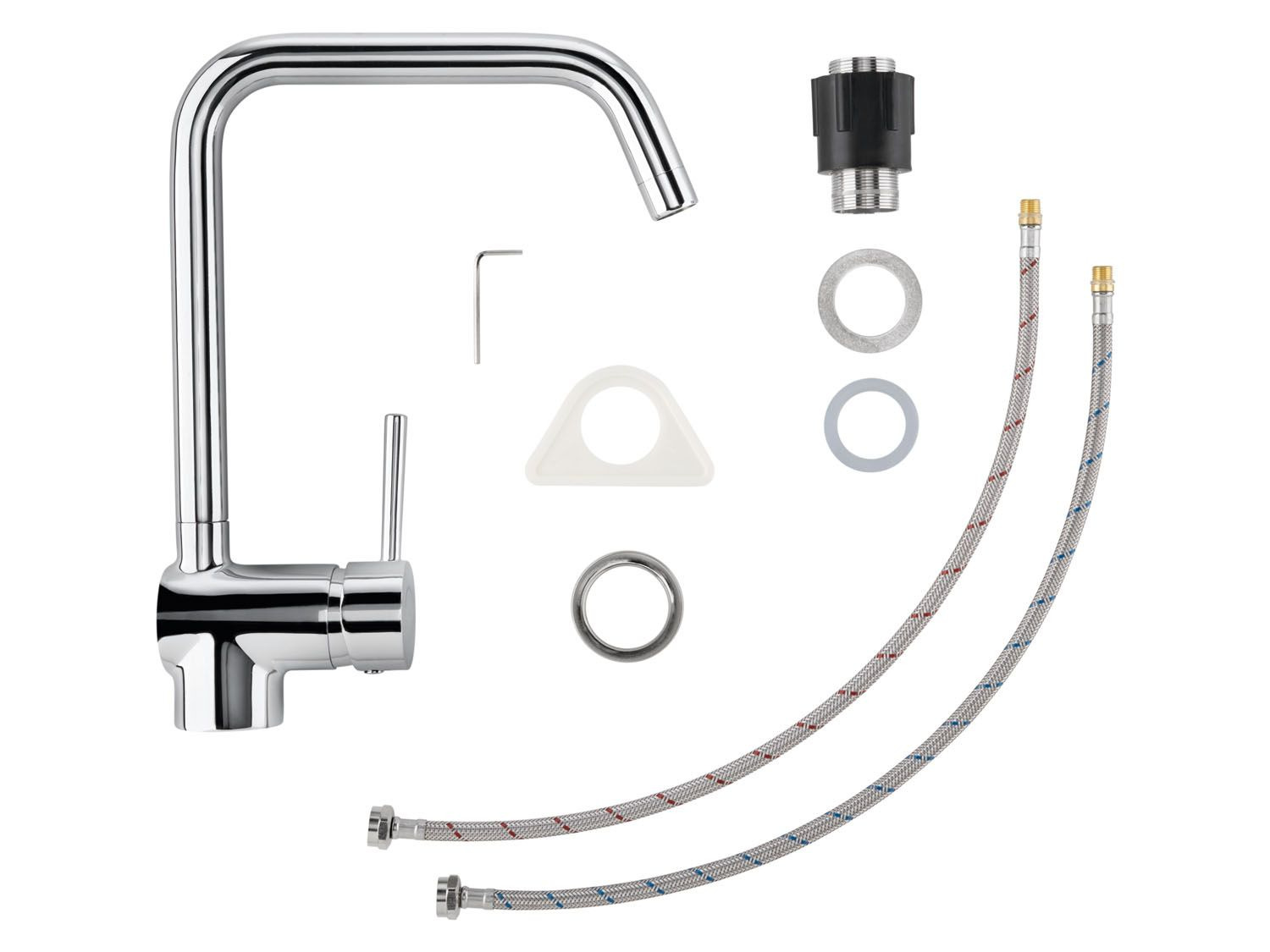 Páková baterie Miomare (stojánková dřezová baterie / lesklý chrom)