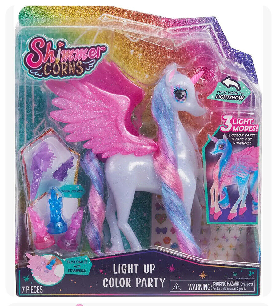 Svítící jednorožec Shimmer Corns Light Up Color Party Activity Set