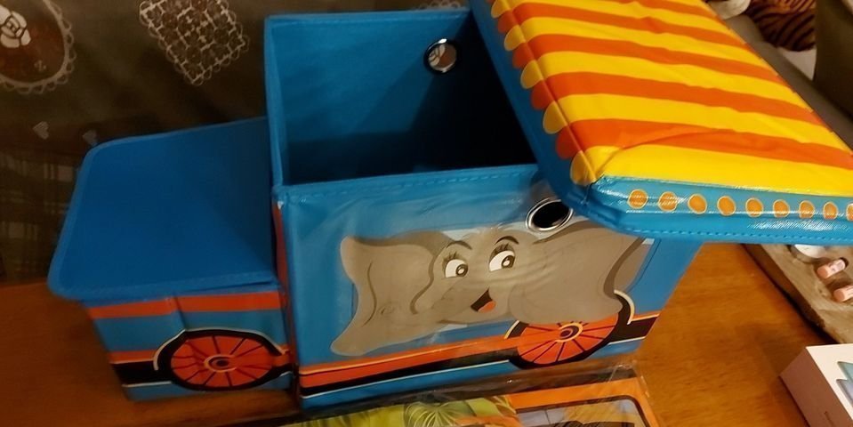 Dětský úložný box a sedátko Safari bus nebo slon