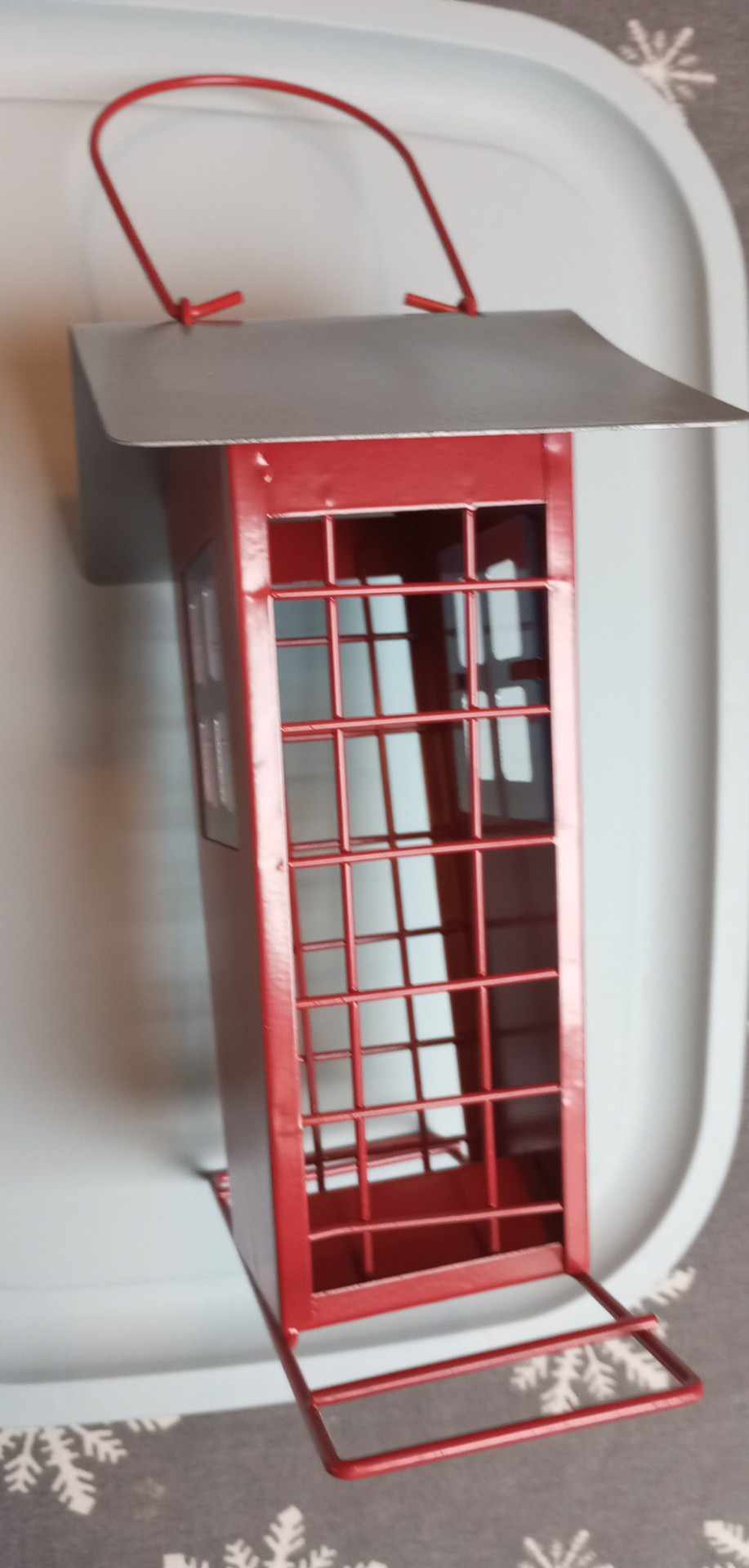 Krmítko pro ptáky PROGARDEN - KOVOVÉ- 22 CM - ČERVENÉ