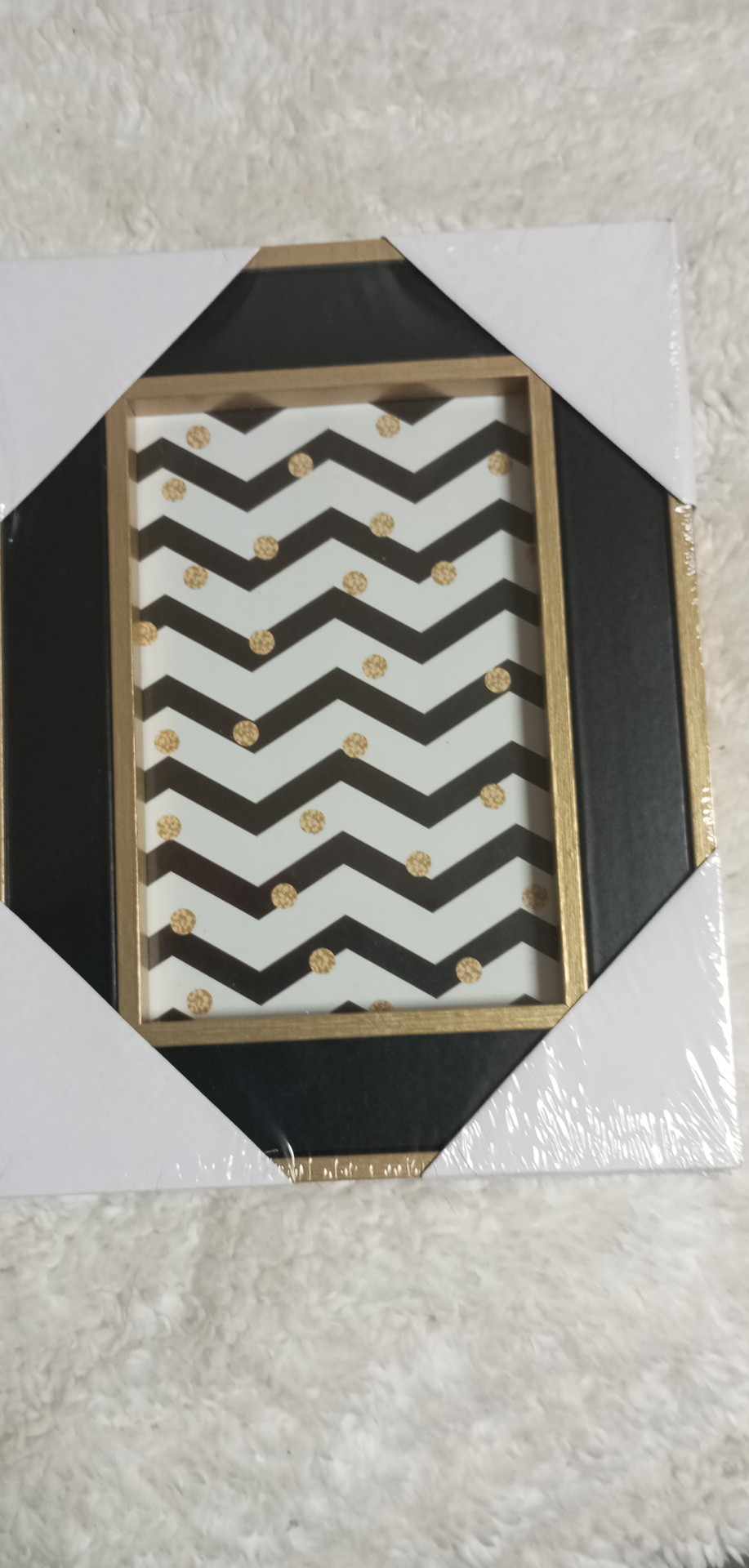 Fotorámeček černo zlatý - 10 x 15 cm