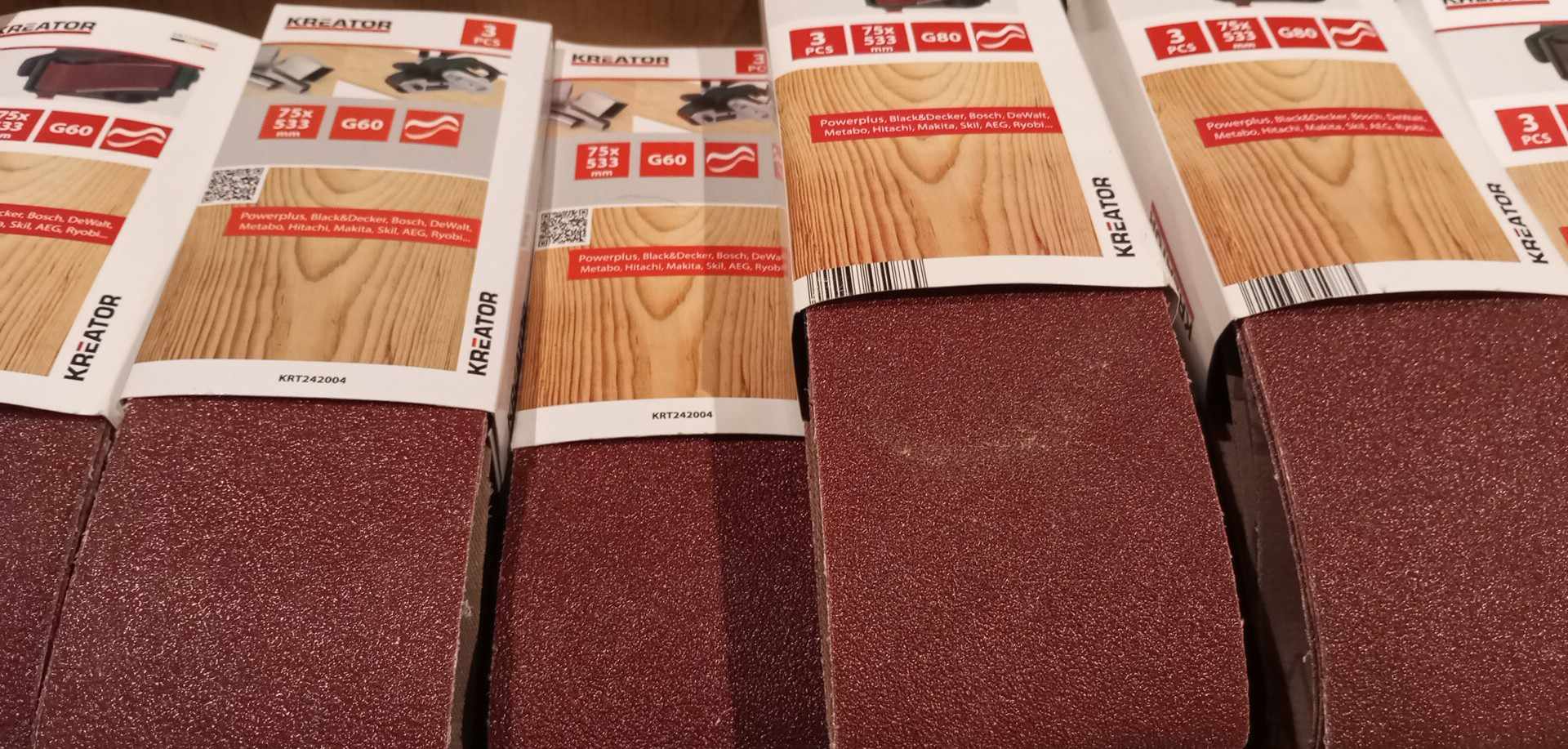 Kreator KRT242004 3x Brusný pás 75 x 533 G80