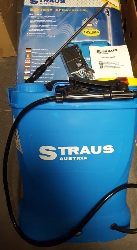 Akumulátorový zádový postřikovač 16L Straus ST/SPRA-16BT