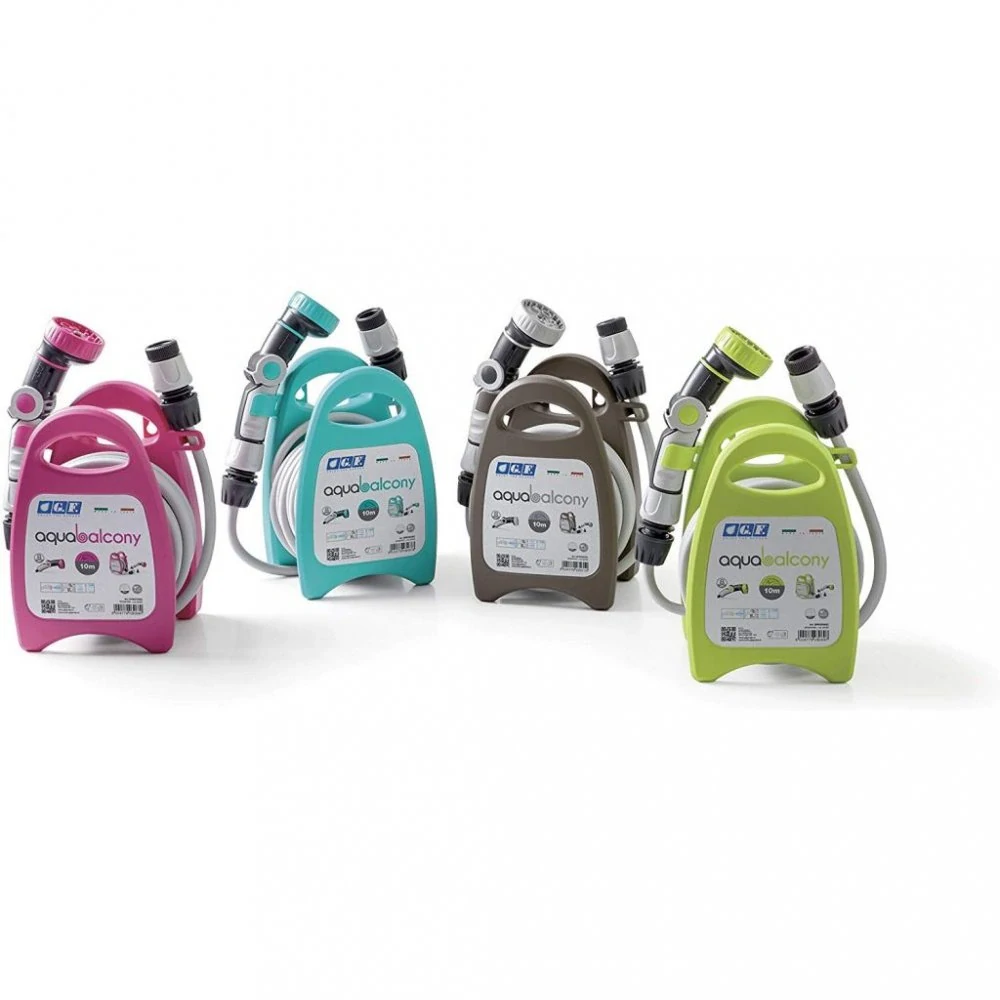 Navíjecí buben se zahradní hadicí G.F. Garden Aqua balcony 10m Fuxia