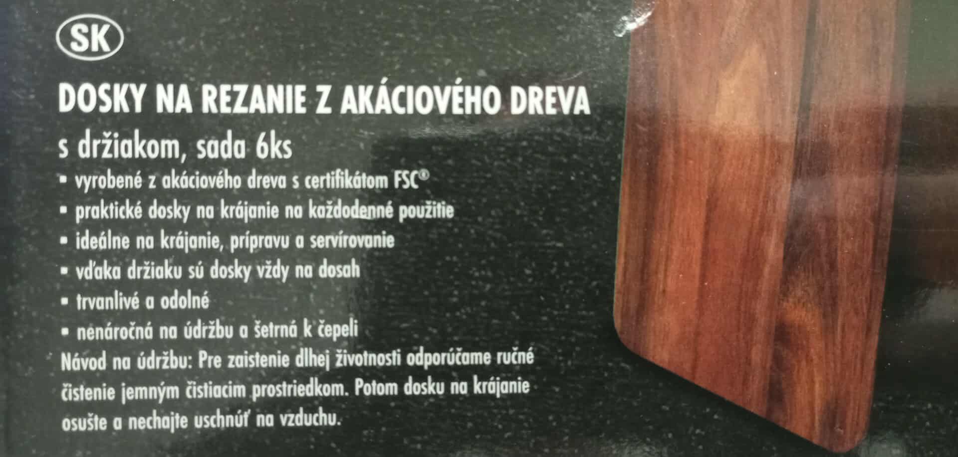 Prkénka z akátového dřeva Steuber - 6 ks