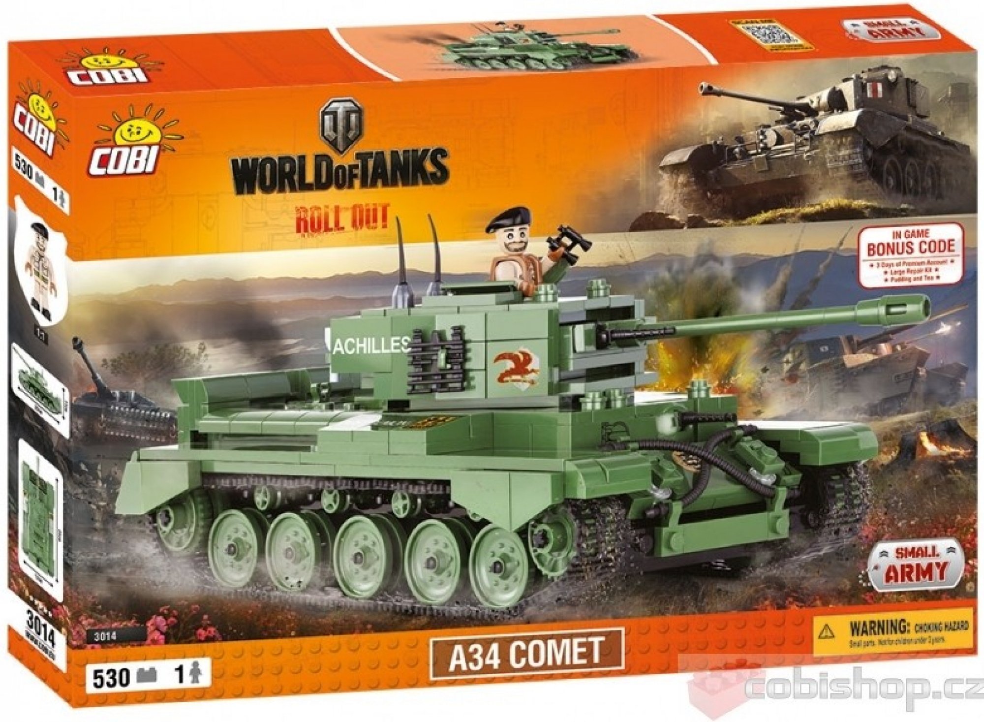 Stavebnice Cobi 3014 World of Tanks A34 Comet