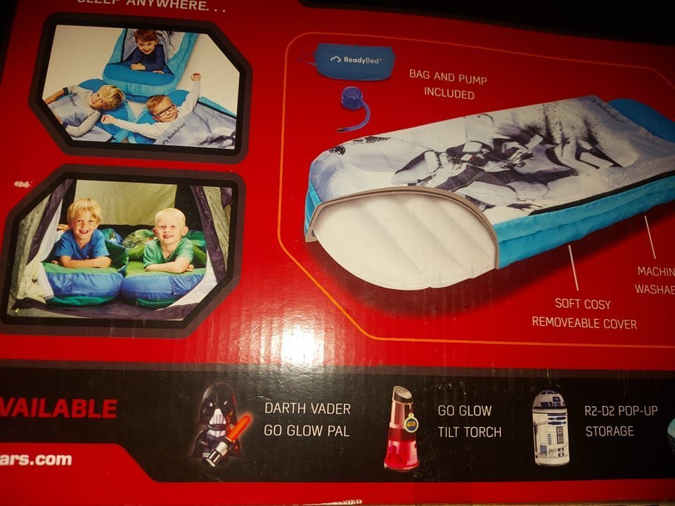 Nafukovací postel STAR WARS se spacím pytlem s taškou + pumpou