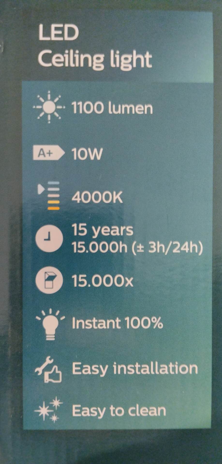 Stropní svítidlo Philips Shell LED CL202 - 250mm 10W / 1100lm 4000K