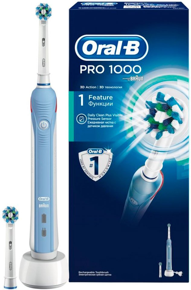 Elektrický zubní kartáček Oral-B PR0 1000 CrossAction - 2 HLAVICE