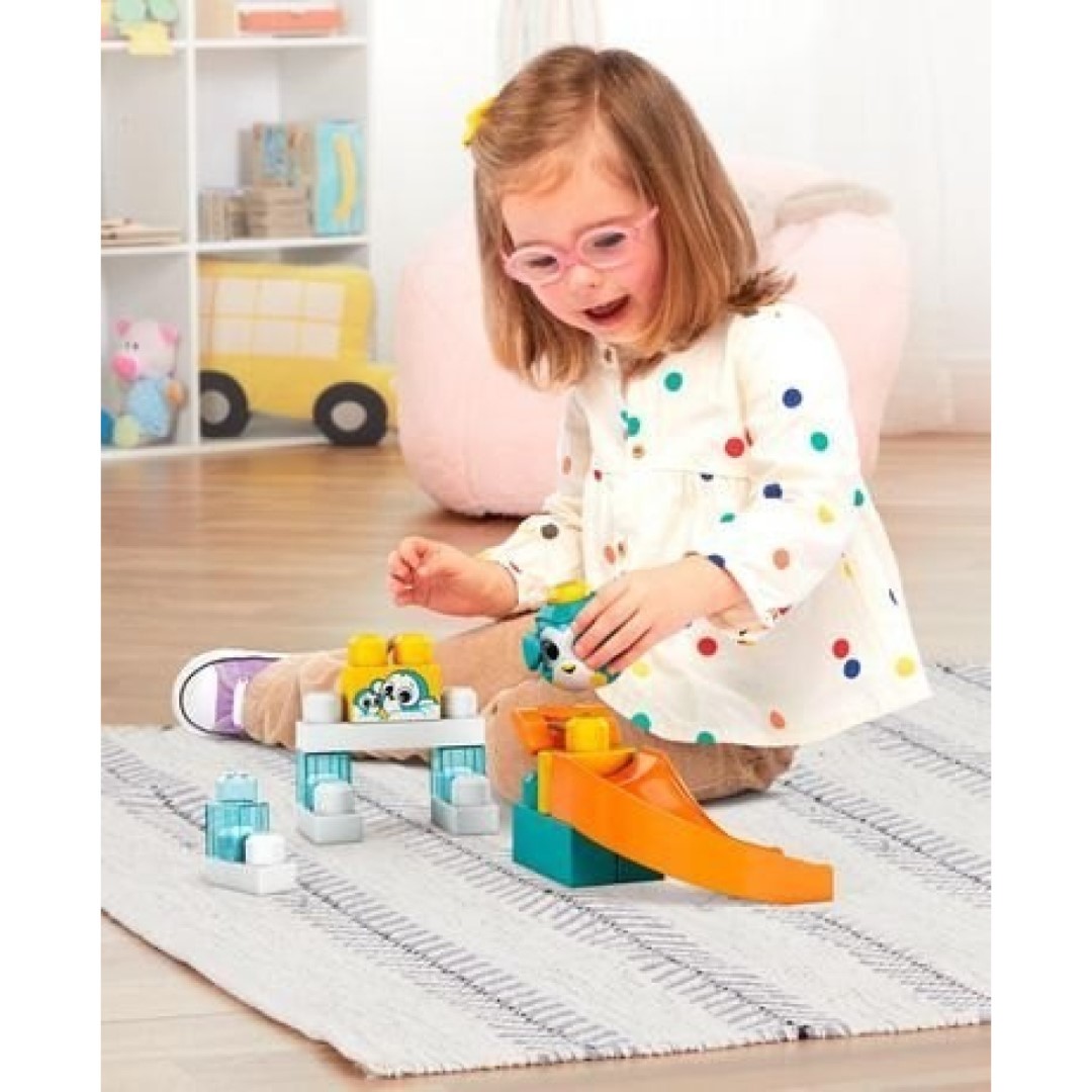 Stavebnice Mega Bloks Peek a Blocks Velká skluzavka Tučňák, Mattel GKX67