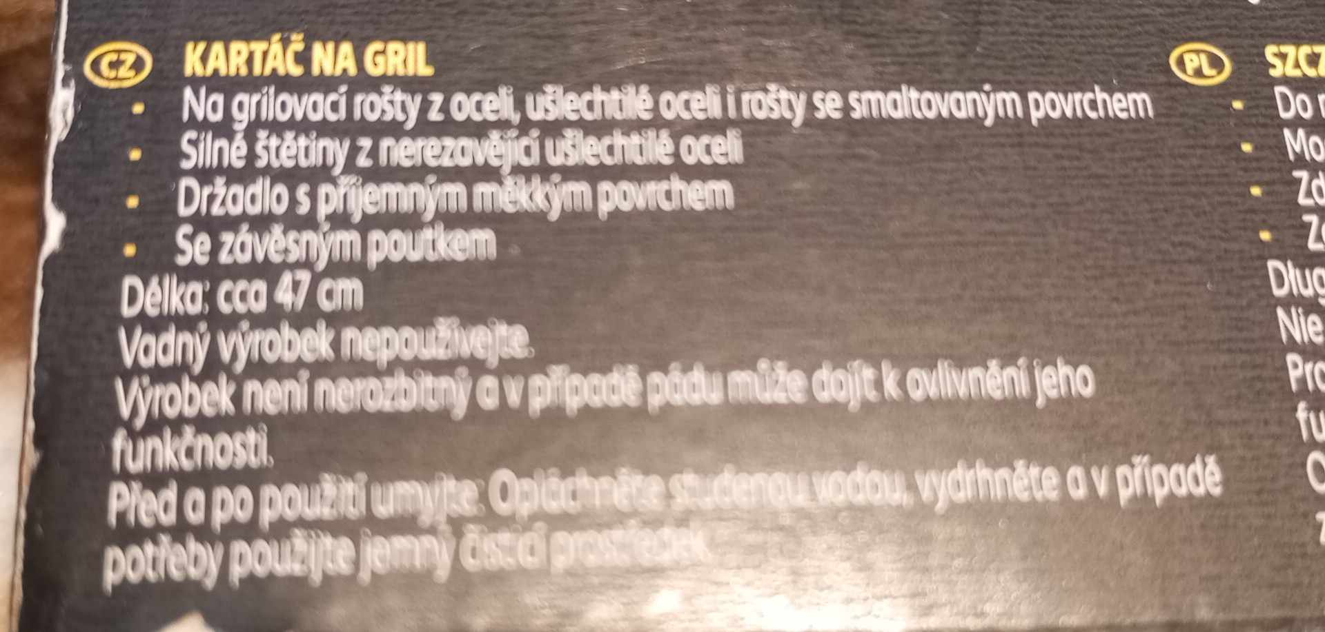 Kartáč na gril CountrySide  47.5 cm