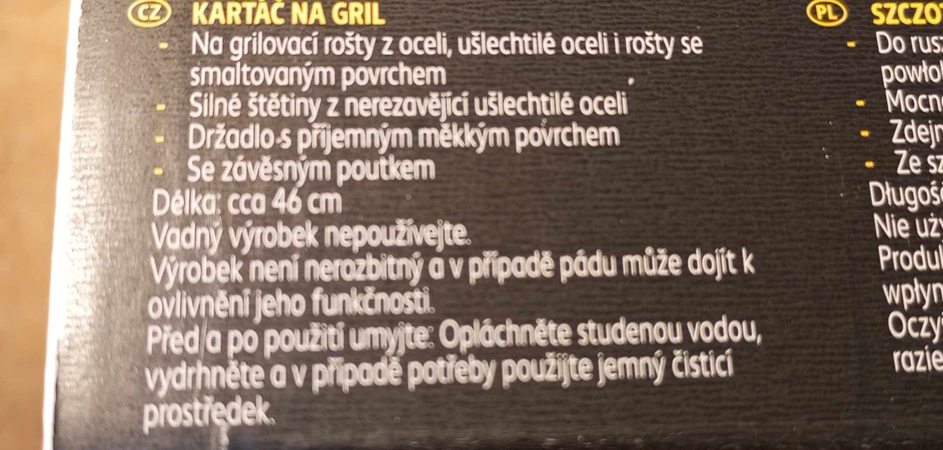 Kartáč na gril - CountrySide - 46 cm