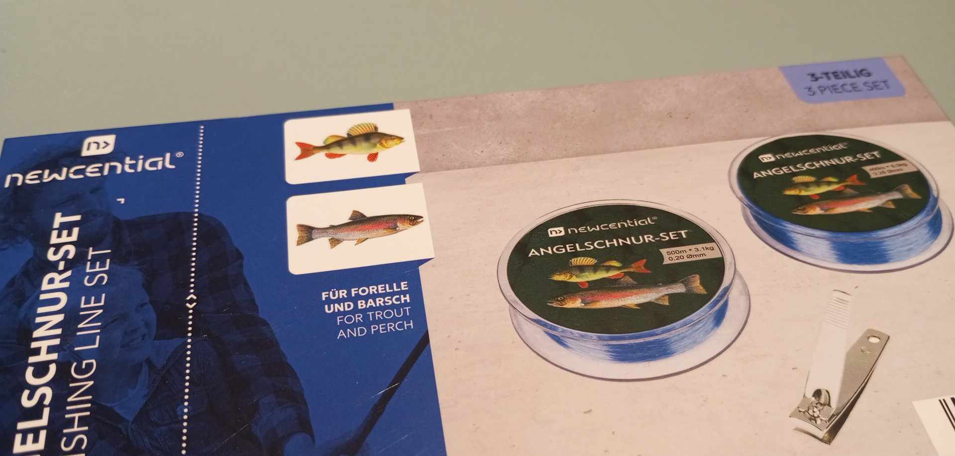 Sada vlasců na pstruhy a okouny Newcential + stípátko