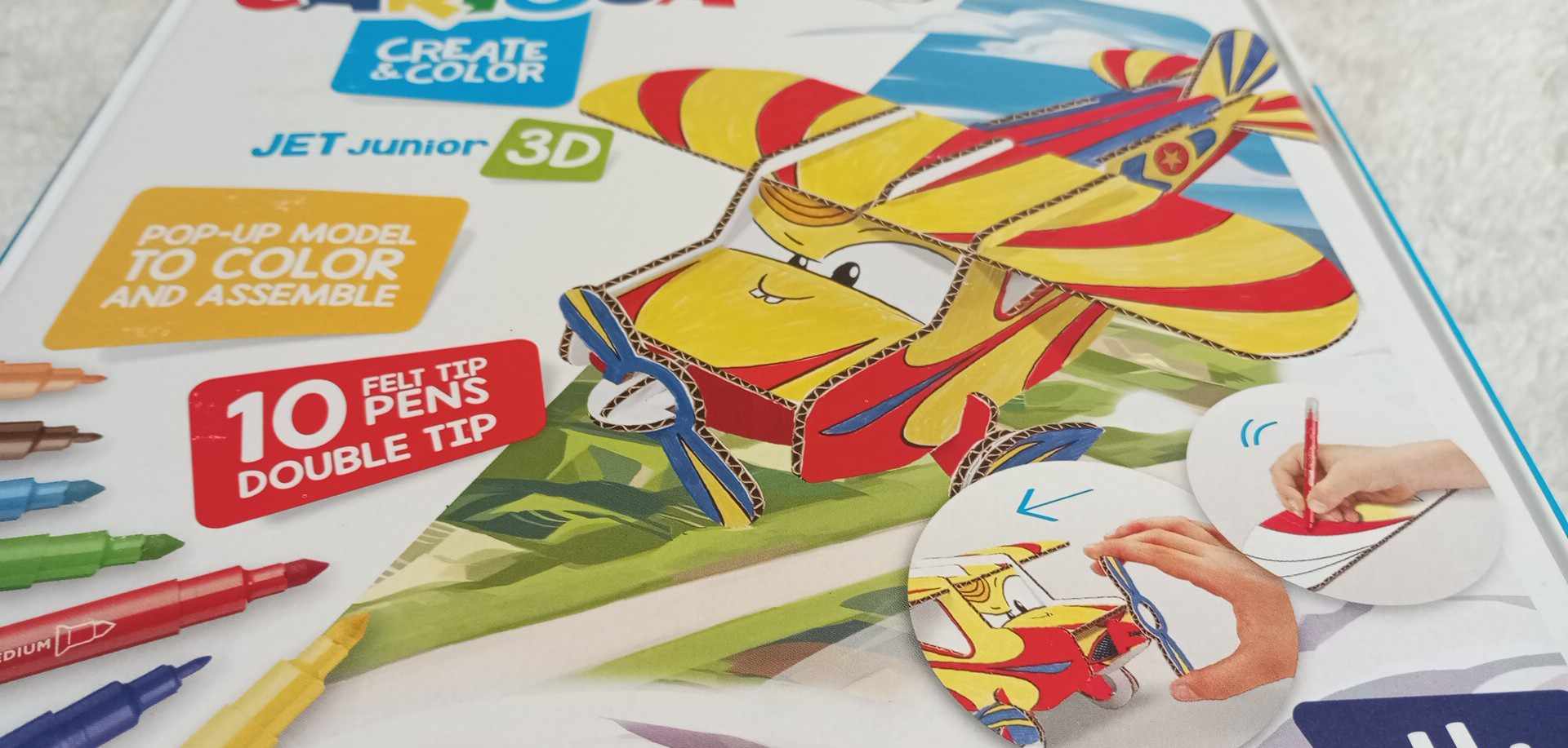 Kreativní sada Carioca - Vyrob si 3D JET junior letadlo
