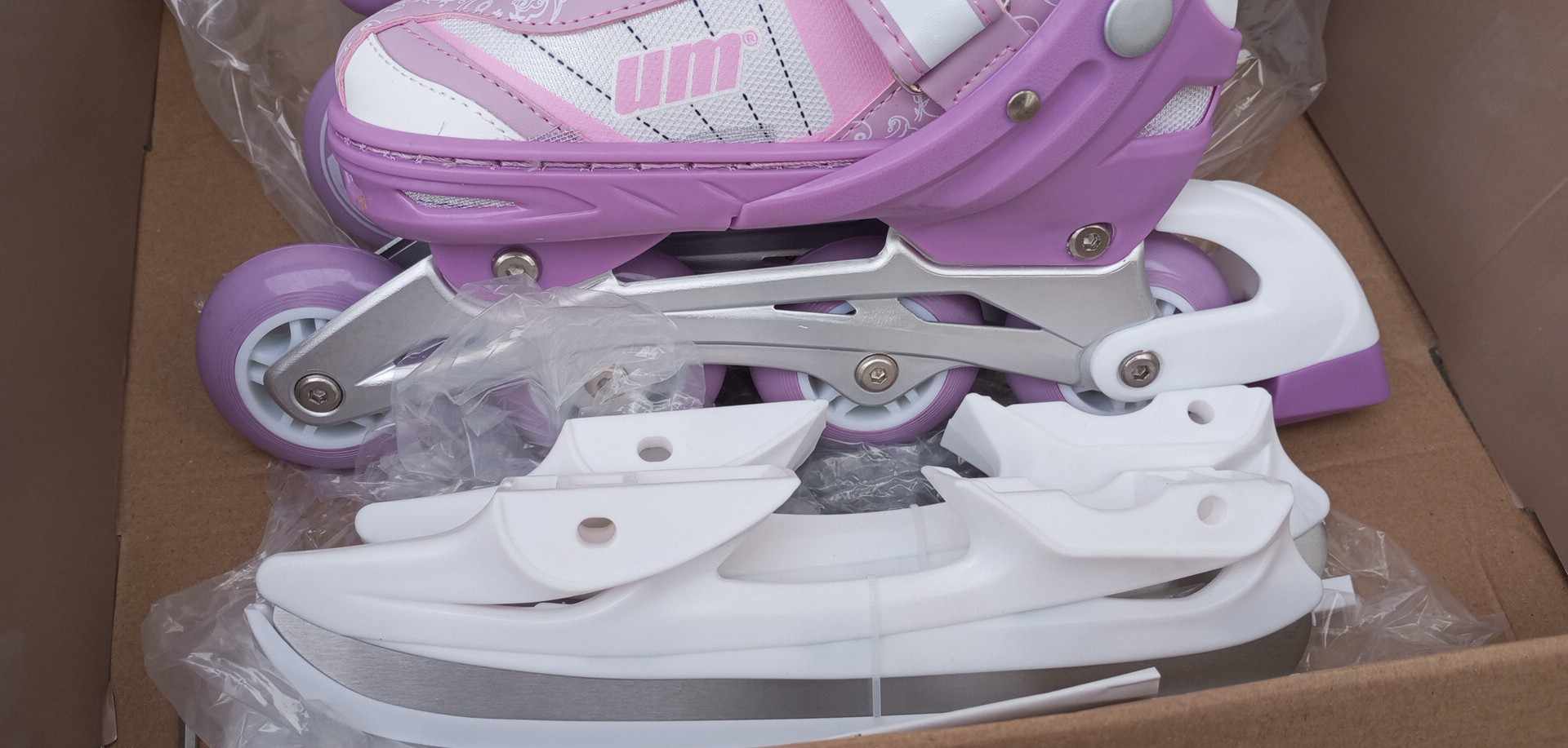 NASTAVITELNÉ DĚTSKÉ BRUSLE 2V1 UM JMS-188 - FIALOVÉ -  31-34