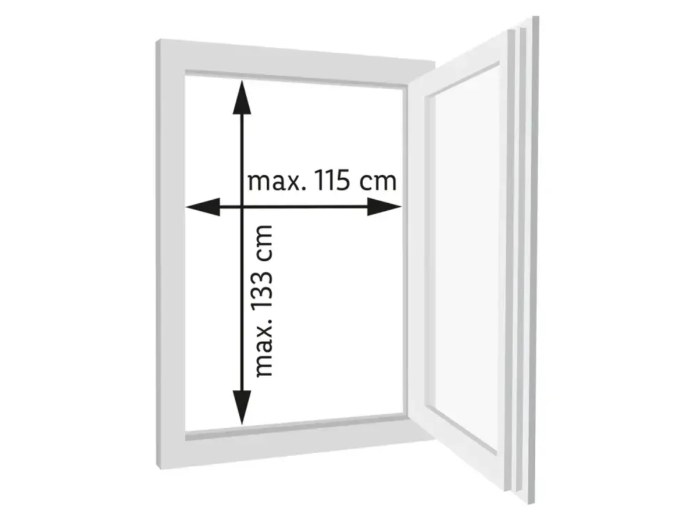 Teleskopická ochrana proti hmyzu na okno - MP 120 x 140 cm - antracitová