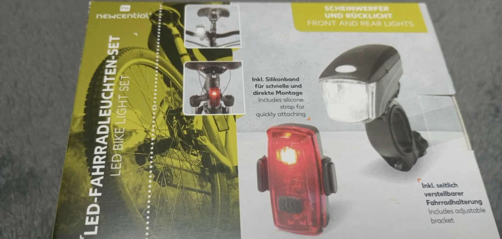 Sada LED světel na jízdní kolo, 2dílná - Newcential 