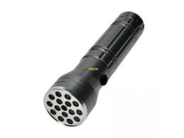 Led ruční svítilna s laserem stříbrná 15 LED Solight WL27