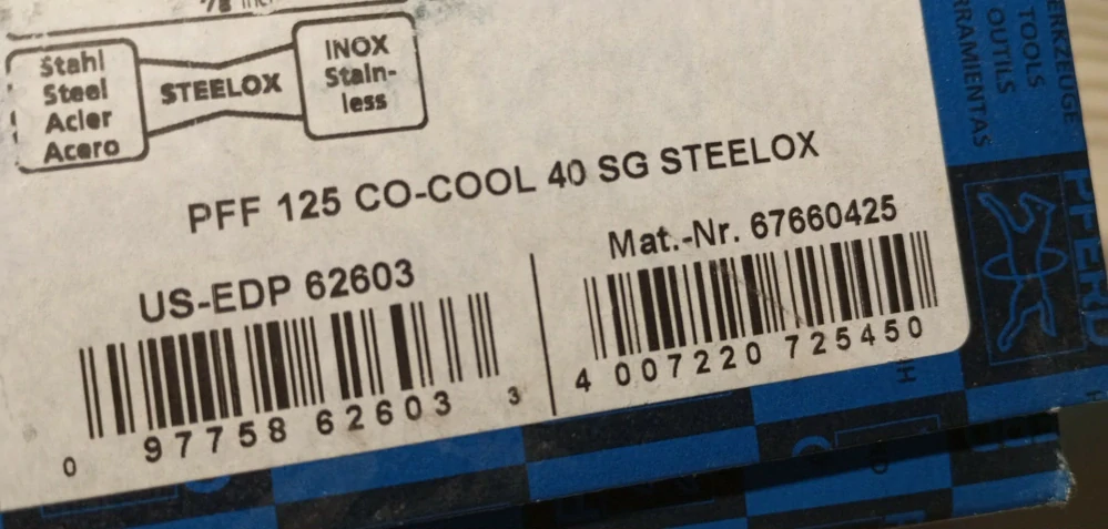 1 x vějířovitý brusný kotouč 125 mm - PFERD TOOLS 67660425 PFF 125 CO-COOL 40 SG STEELOX 