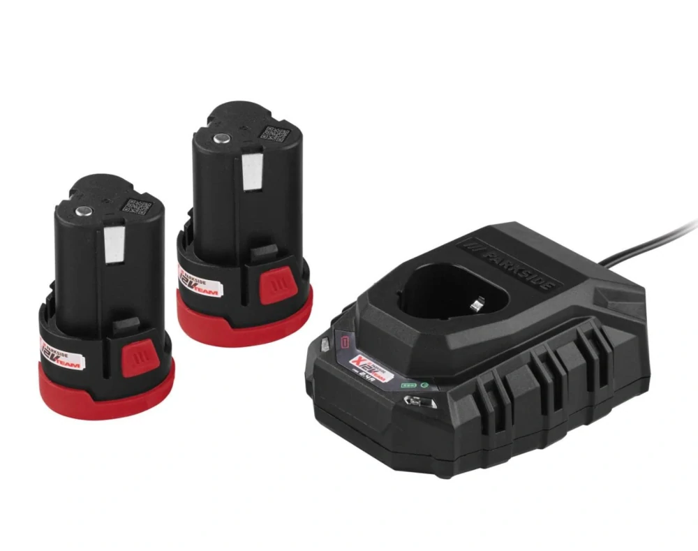 Aku vrtací šroubovák PARKSIDE PERFORMANCE PBSPA 12 E4 + aku rázový utahovák PDSSAP 12 B1 + nab. + bat.  2x 2 Ah