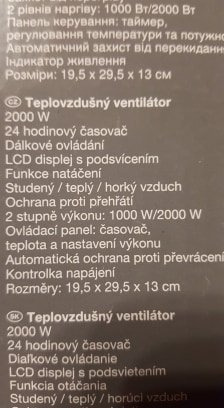 Topení a ventilátor Tarrington House FH2200 LCD Dalkové o.